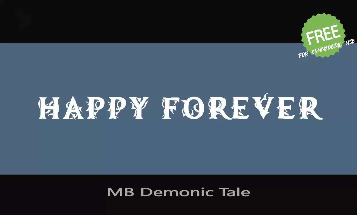 「MB Demonic Tale」字体效果图