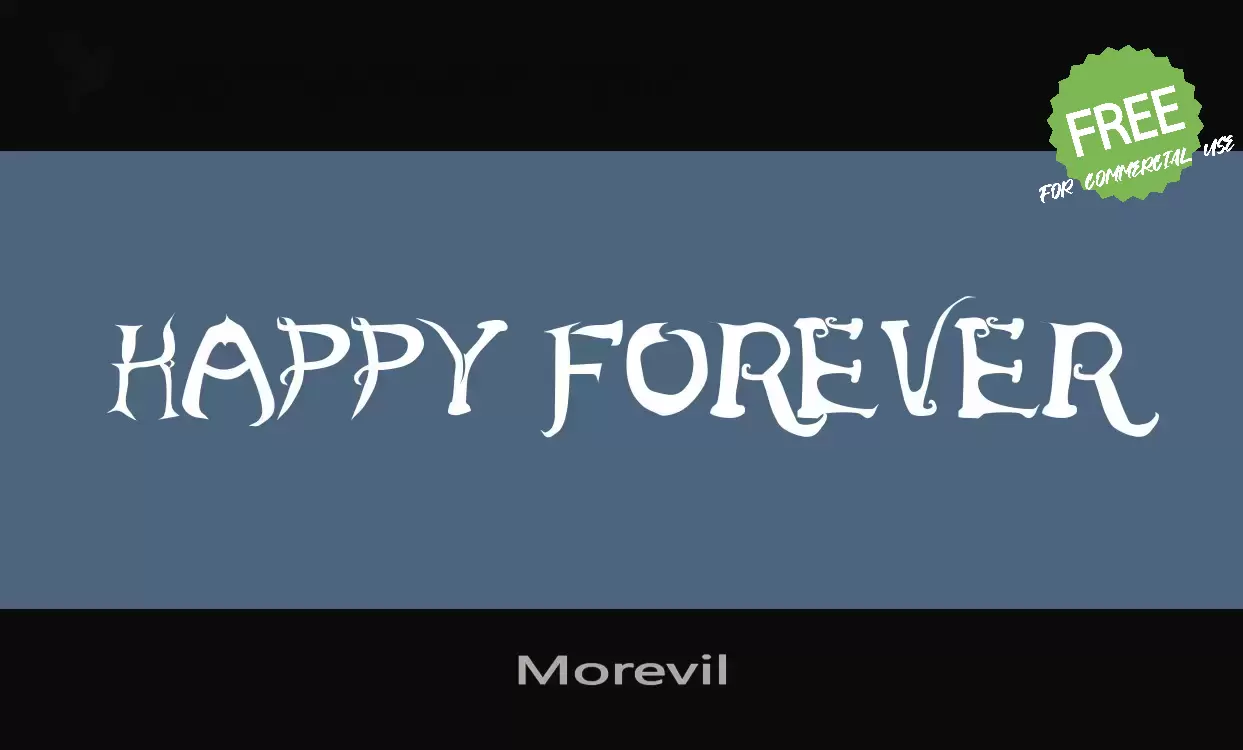 Font Sample of Morevil