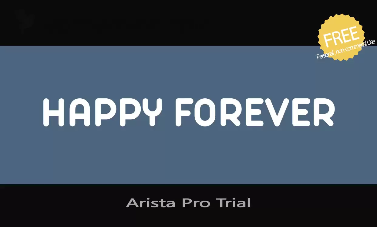 「Arista-Pro-Trial」字体效果图