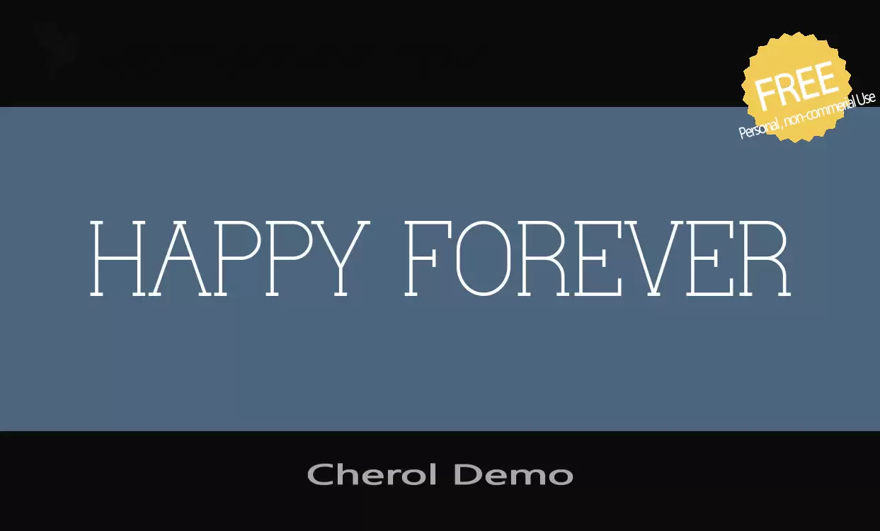 Font Sample of Cherol-Demo