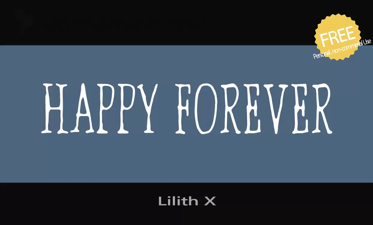 Font Sample of Lilith-X