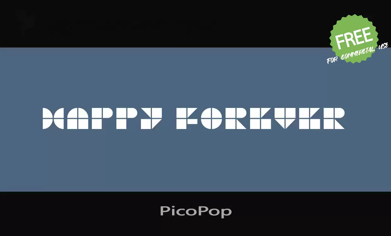 Font Sample of PicoPop