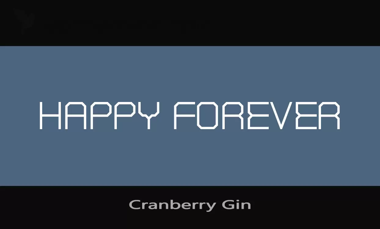 Font Sample of Cranberry-Gin