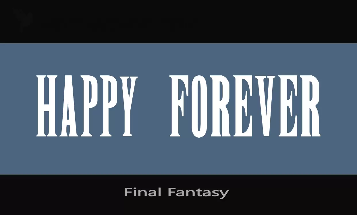 Font Sample of Final-Fantasy