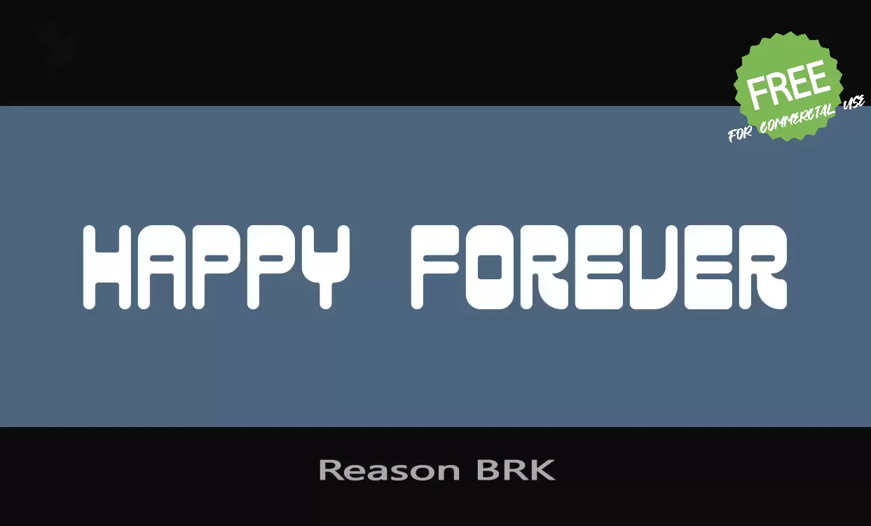 Font Sample of Reason-BRK