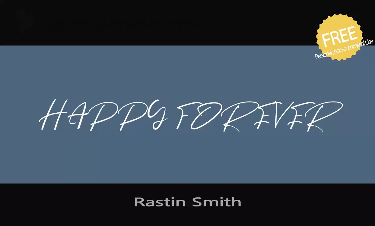 「Rastin-Smith」字体效果图