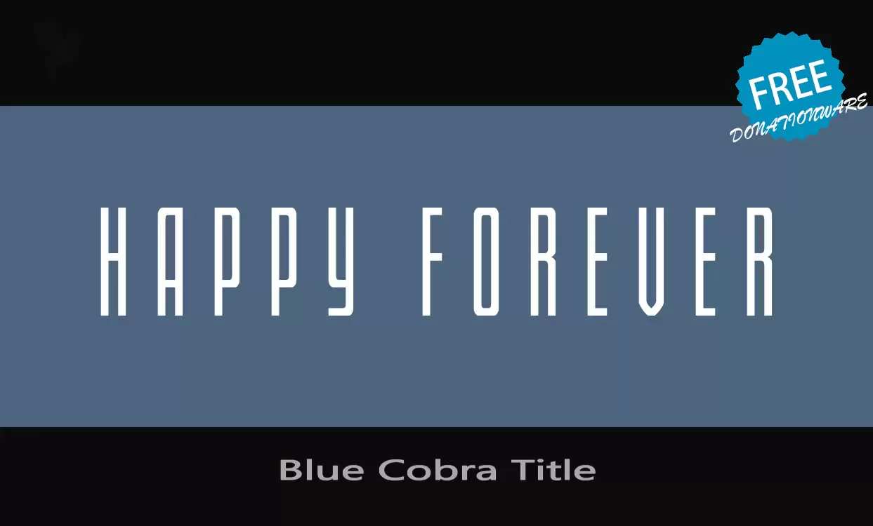 Font Sample of Blue-Cobra-Title