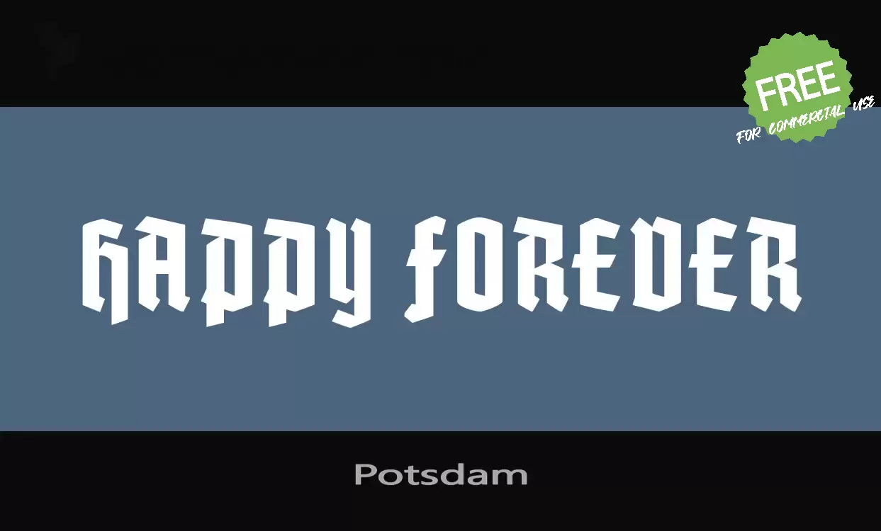 「Potsdam」字体效果图