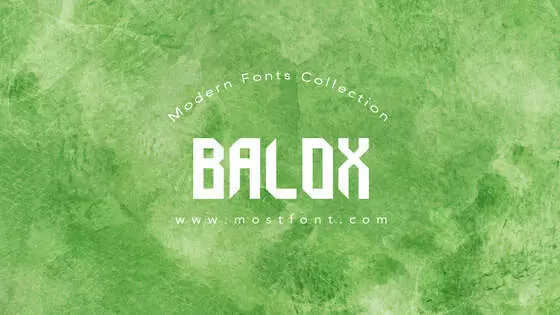 「Balox」字体排版图片