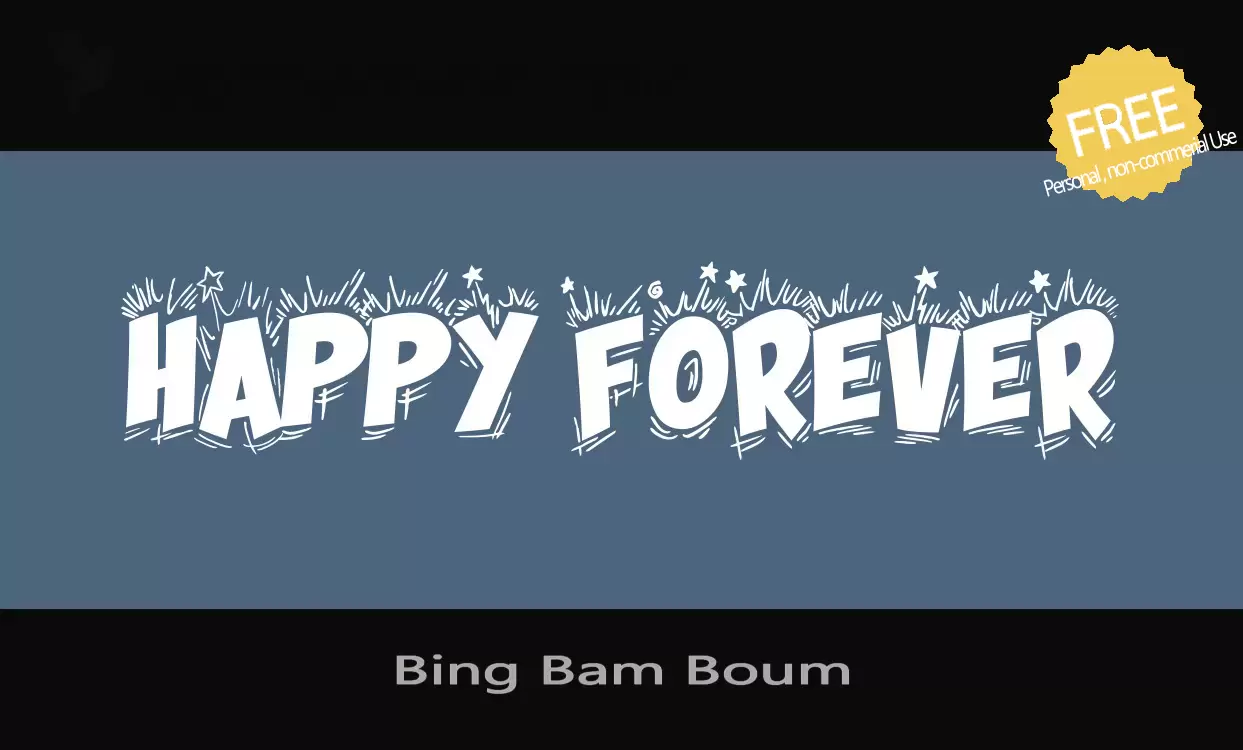 Font Sample of Bing-Bam-Boum