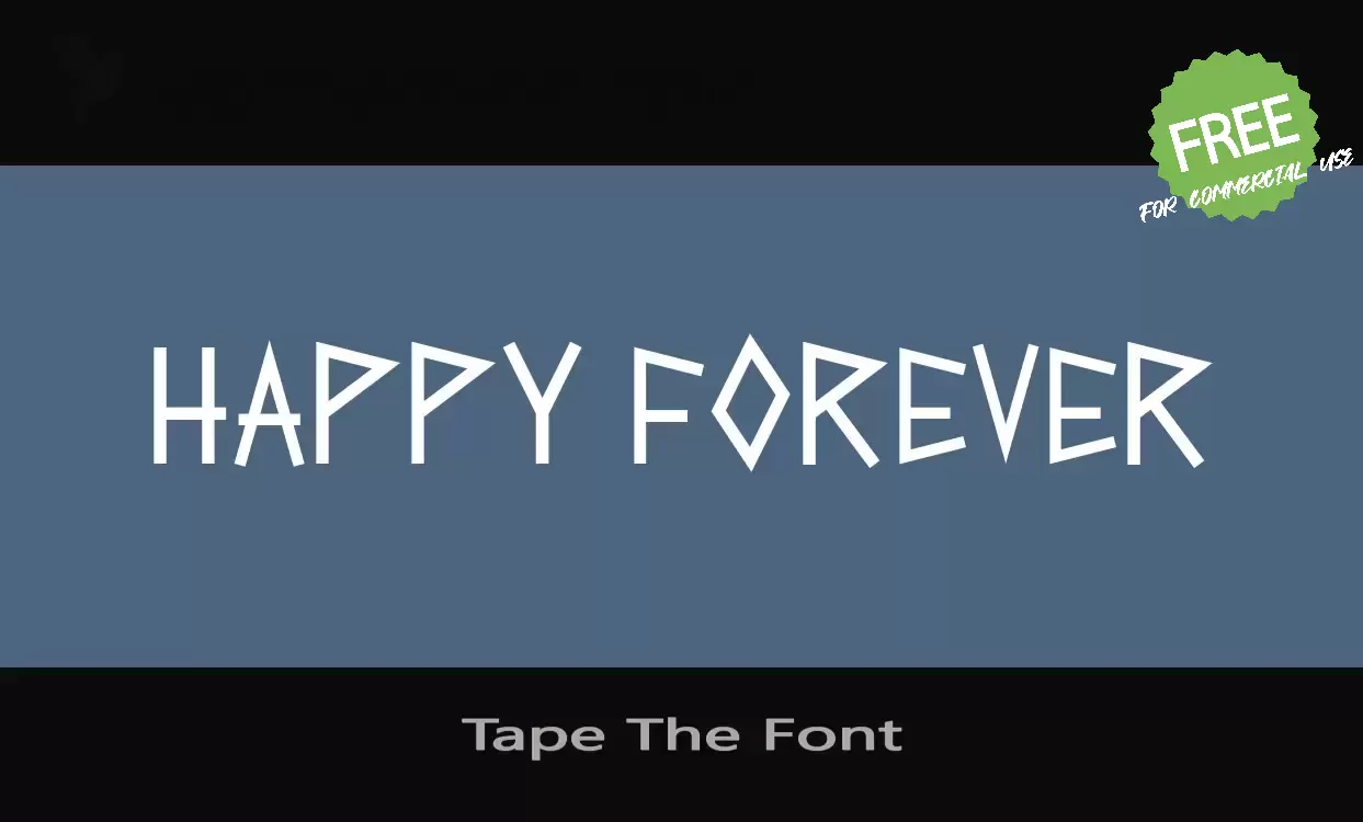 Sample of Tape The Font