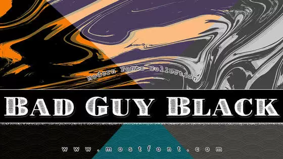 「Bad-Guy-Black」字体排版图片