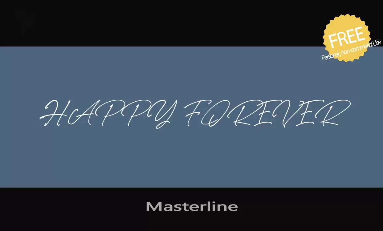 Font Sample of Masterline