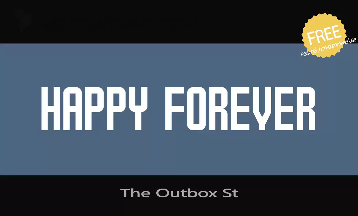 Font Sample of The-Outbox-St