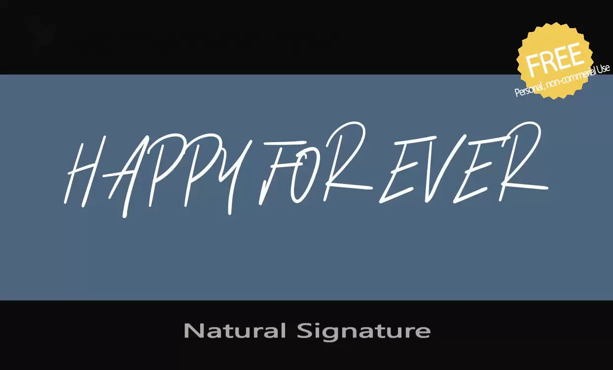 「Natural-Signature」字体效果图