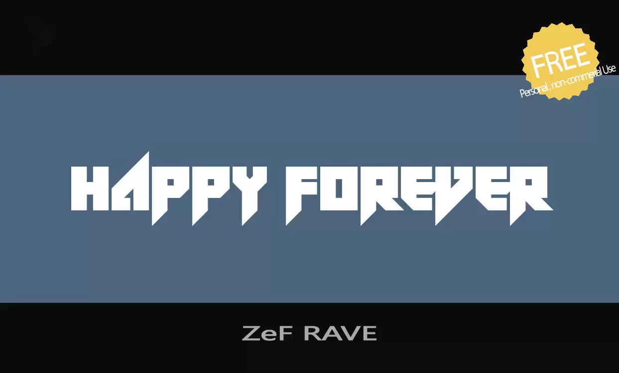 Font Sample of ZeF-RAVE