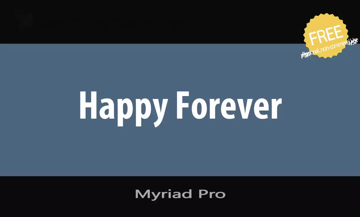 「Myriad-Pro」字体效果图