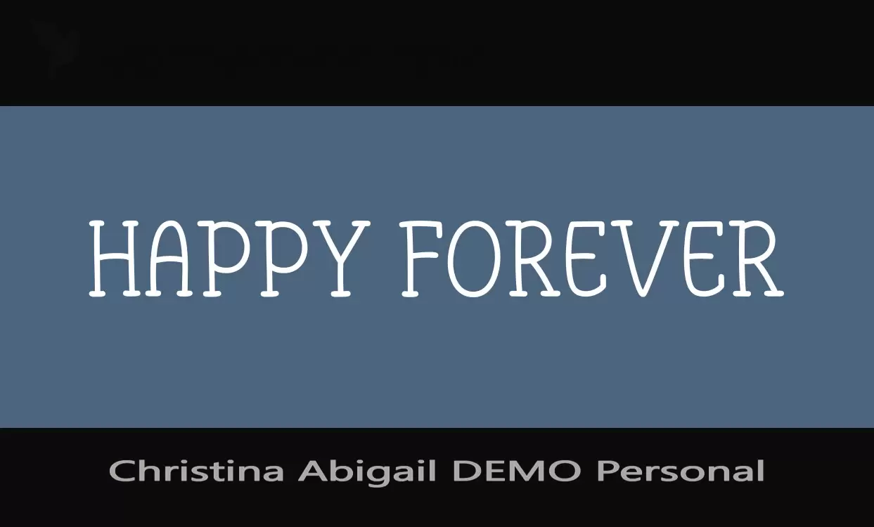 「Christina-Abigail-DEMO-Personal」字体效果图