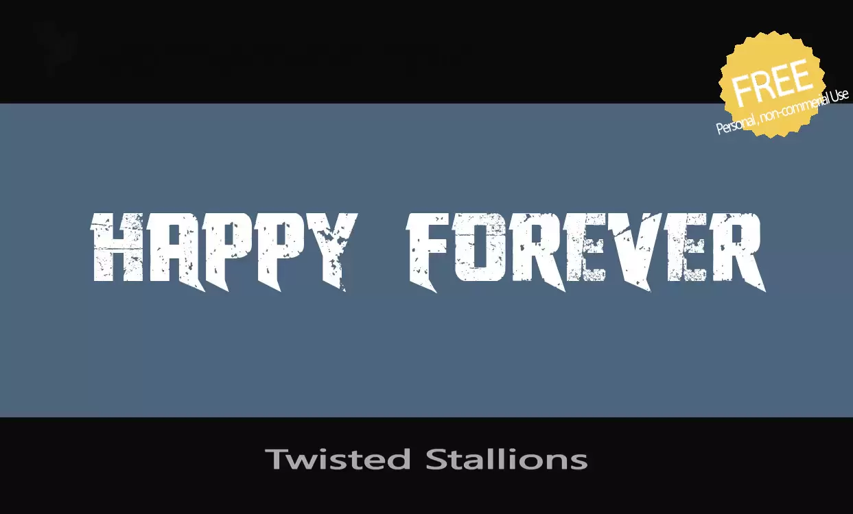 Font Sample of Twisted-Stallions