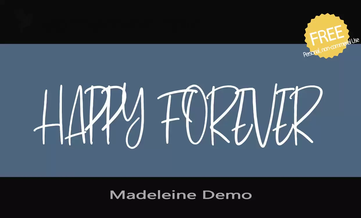 「Madeleine-Demo」字体效果图