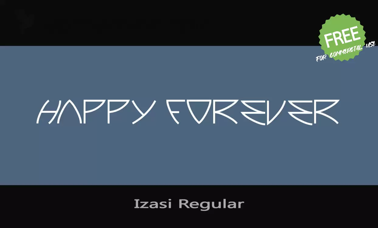 Font Sample of Izasi-Regular