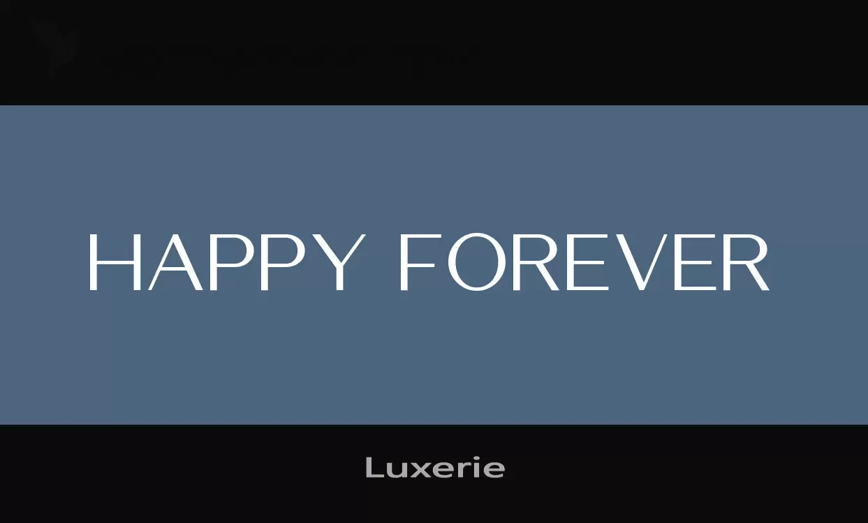 Font Sample of Luxerie