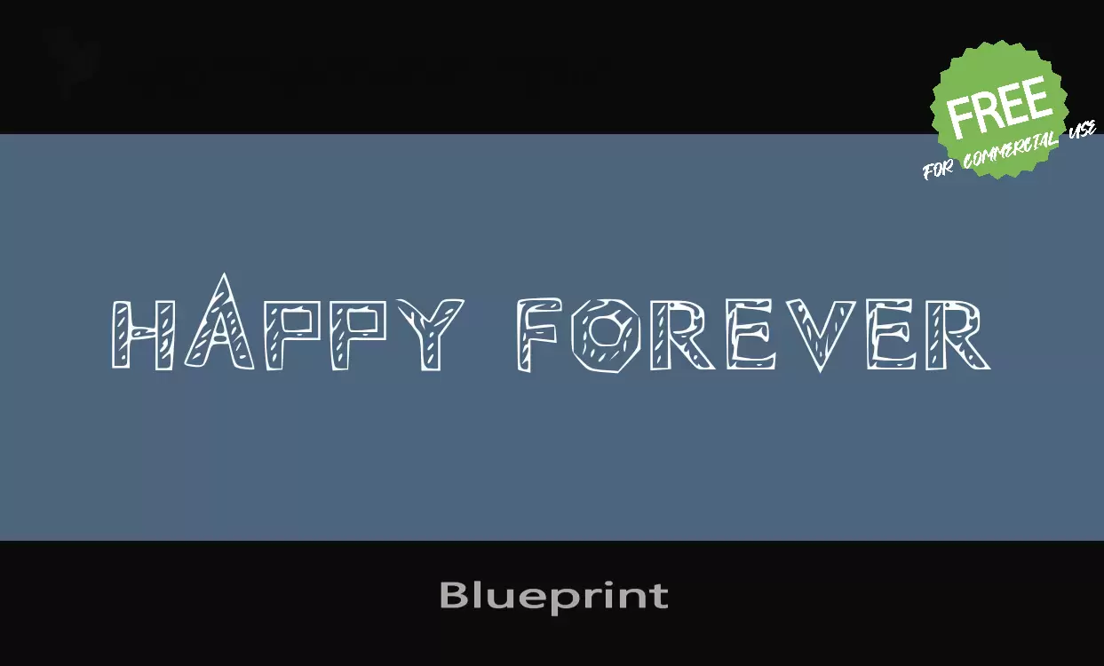 Font Sample of Blueprint