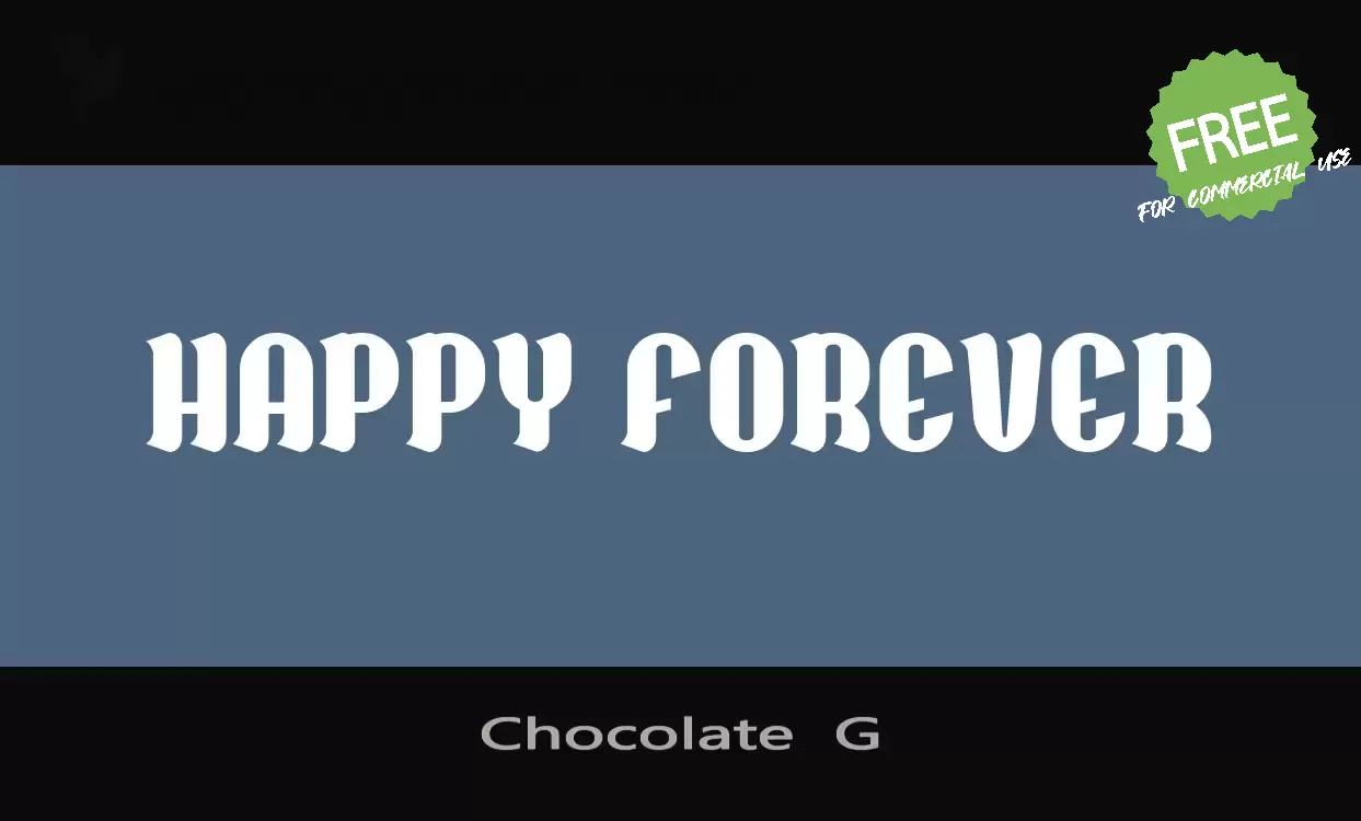 「Chocolate  G」字体效果图