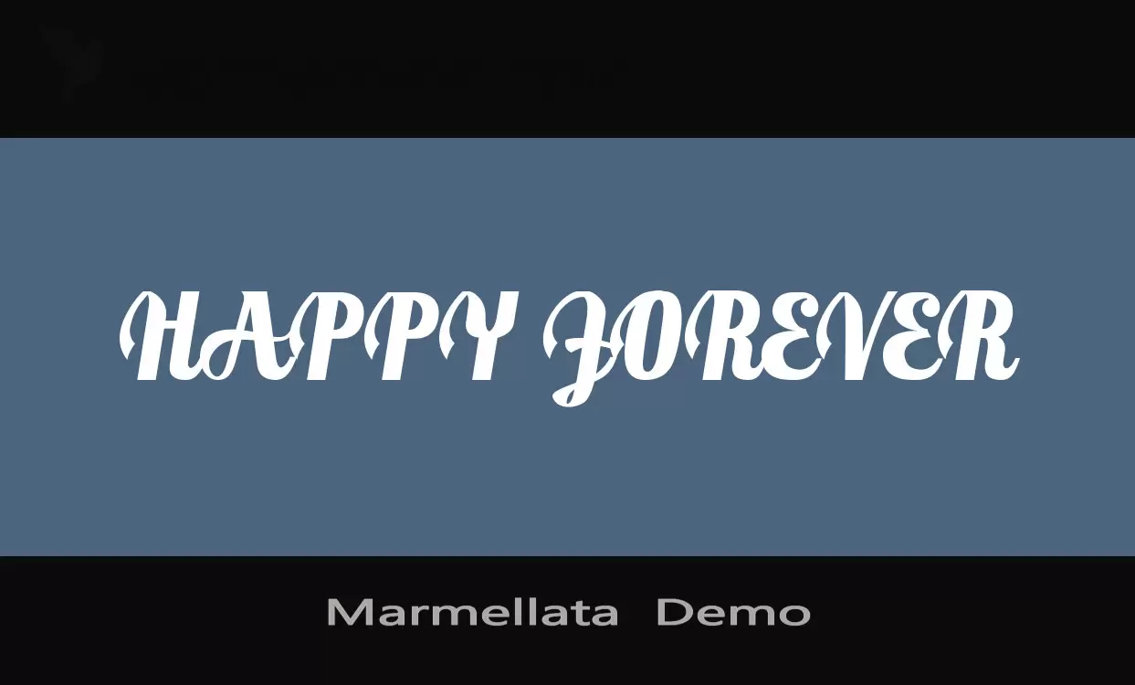 Font Sample of Marmellata--Demo