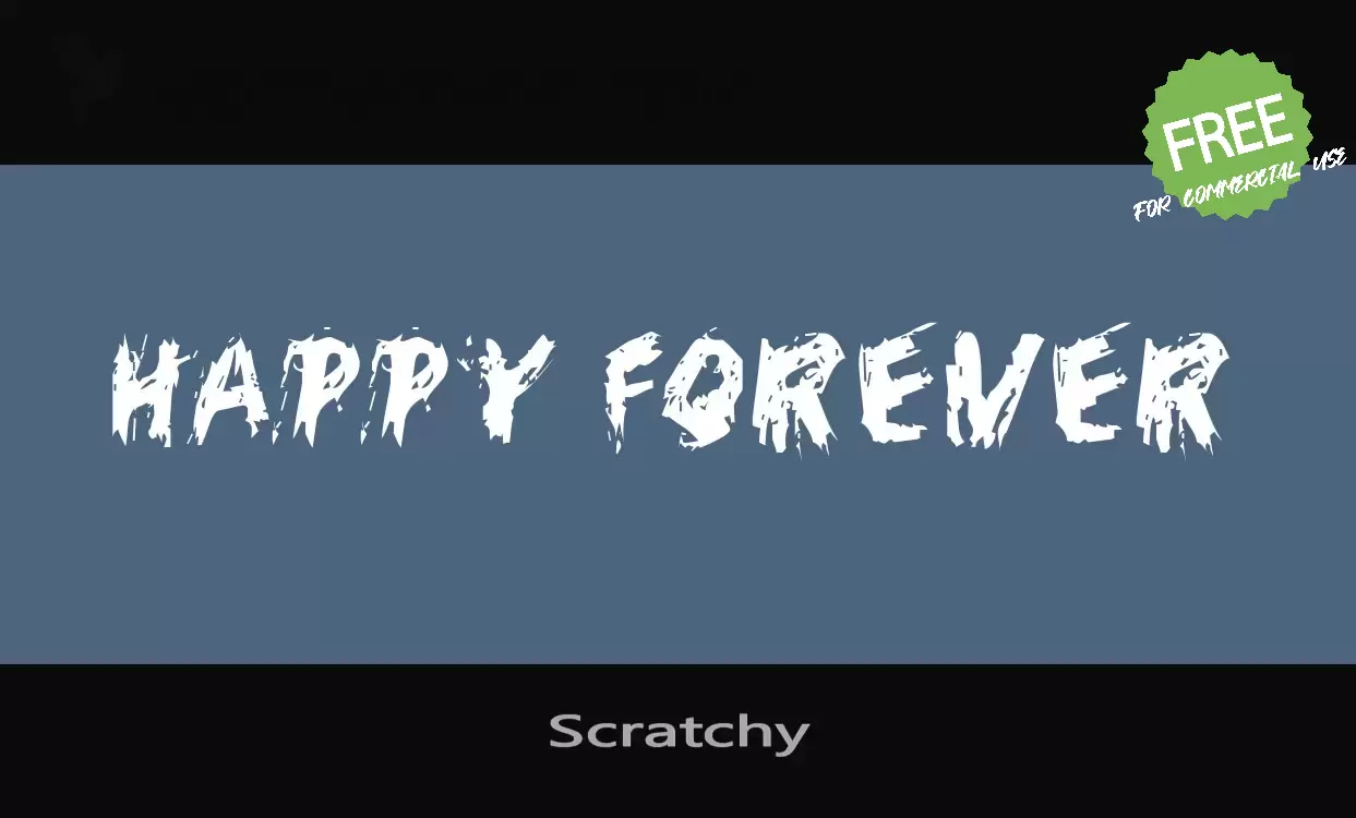 「Scratchy」字体效果图
