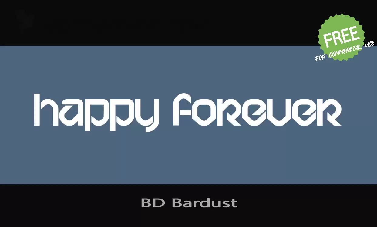 「BD-Bardust」字体效果图