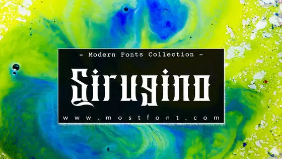 Typographic Design of Sirugino