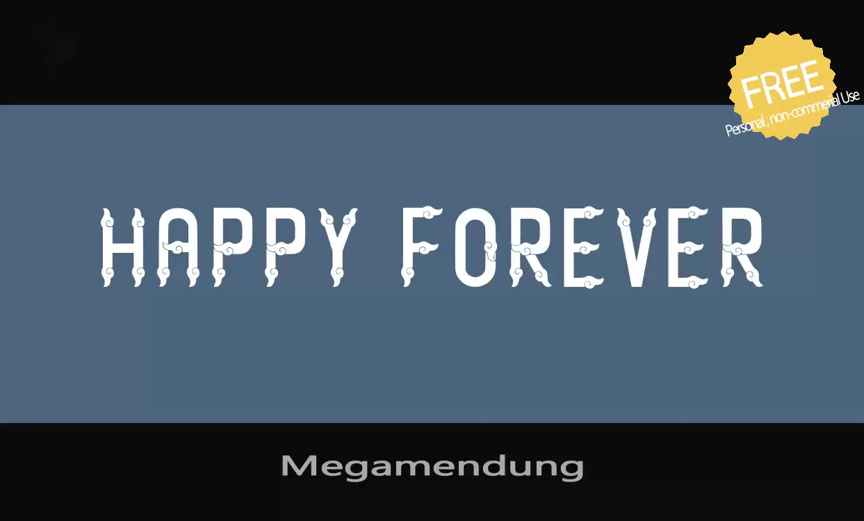 Font Sample of Megamendung