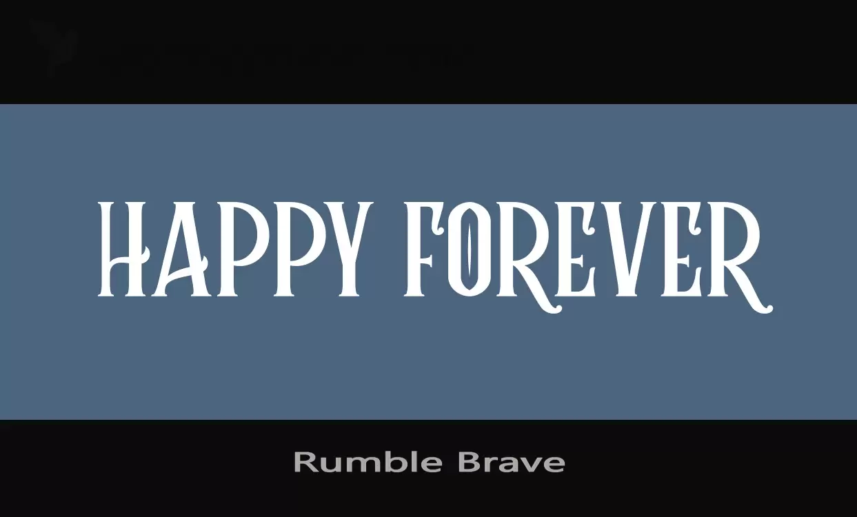 「Rumble-Brave」字体效果图