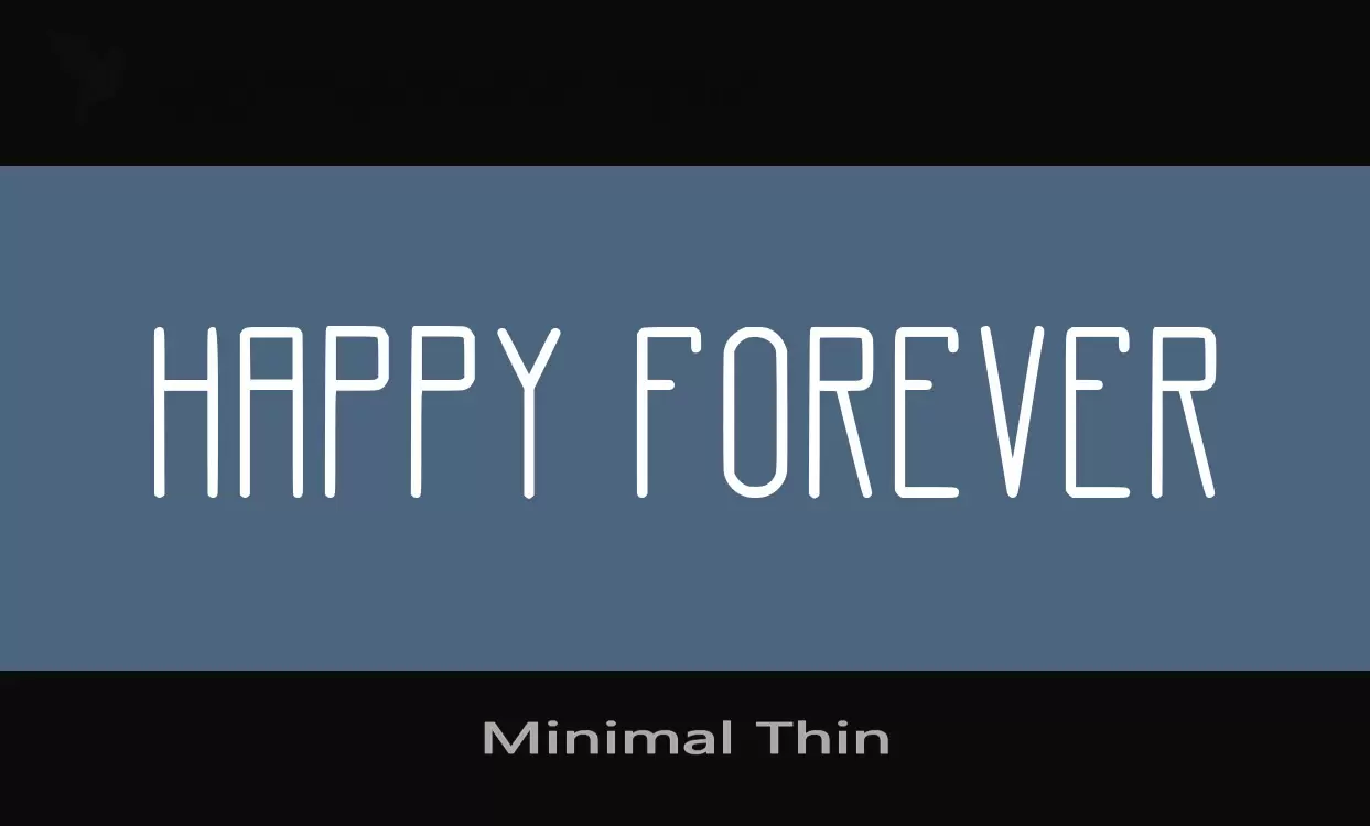 Font Sample of Minimal-Thin