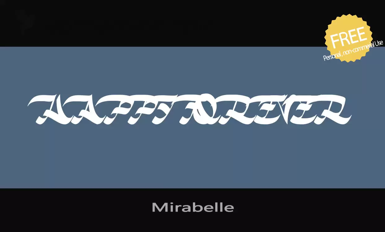 Font Sample of Mirabelle