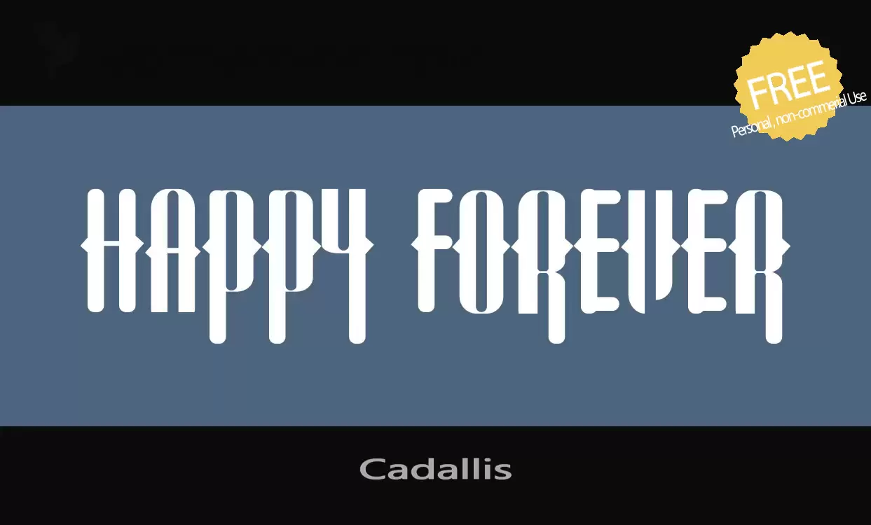 Font Sample of Cadallis