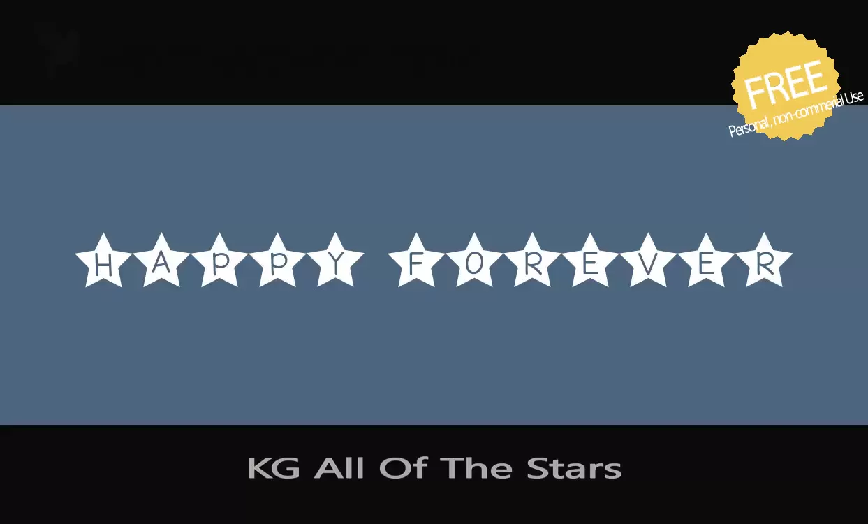 Font Sample of KG-All-Of-The-Stars