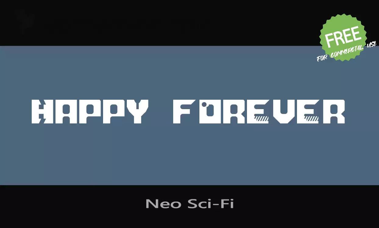 Font Sample of Neo-Sci-Fi