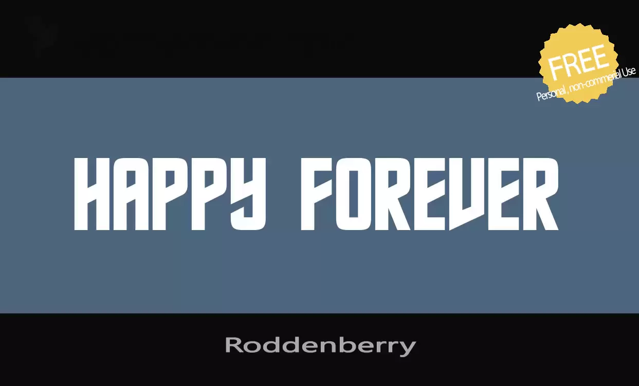 Font Sample of Roddenberry