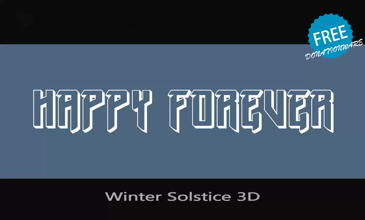 Font Sample of Winter-Solstice-3D