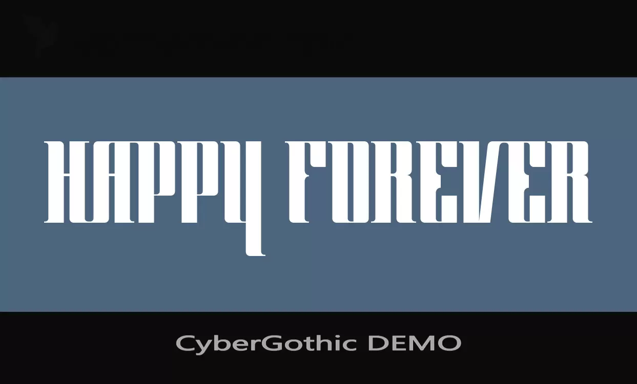 「CyberGothic-DEMO」字体效果图