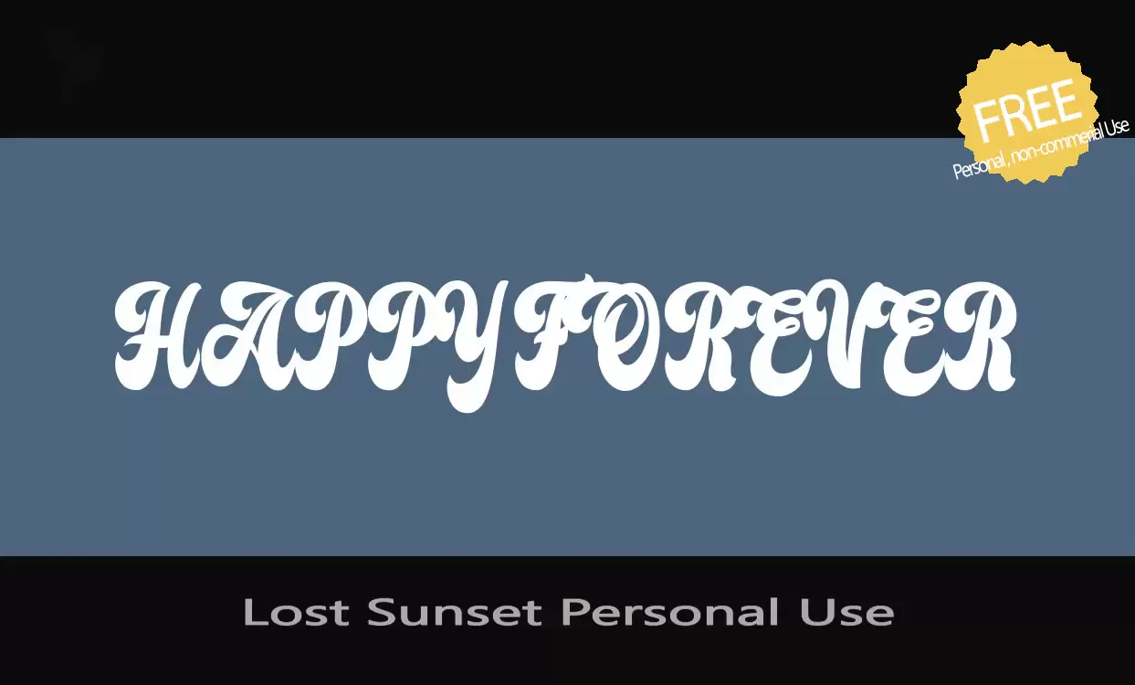 Font Sample of Lost-Sunset-Personal-Use