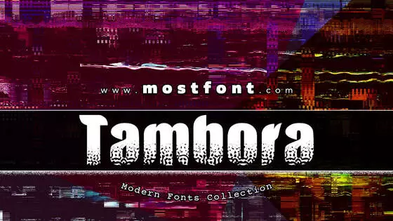 「Tambora」字体排版图片