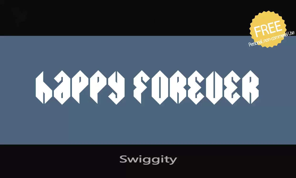 Font Sample of Swiggity