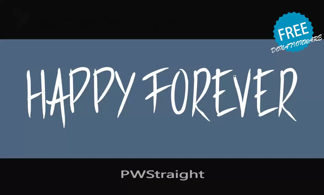 Font Sample of PWStraight