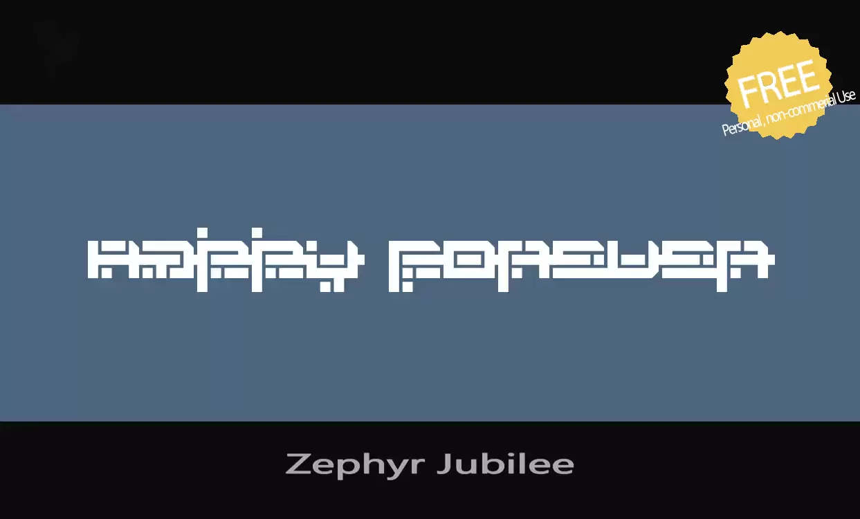 「Zephyr-Jubilee」字体效果图