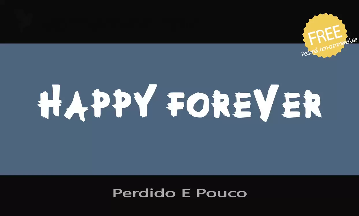 Font Sample of Perdido-E-Pouco