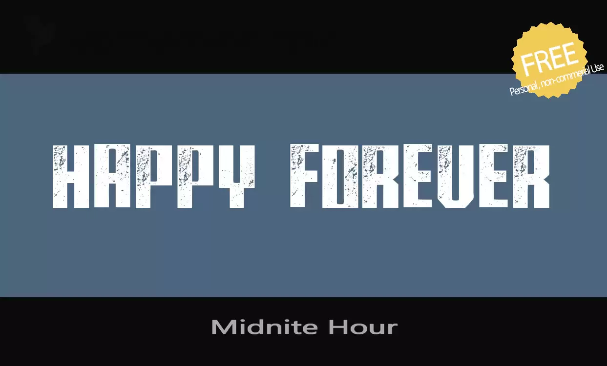 「Midnite-Hour」字体效果图