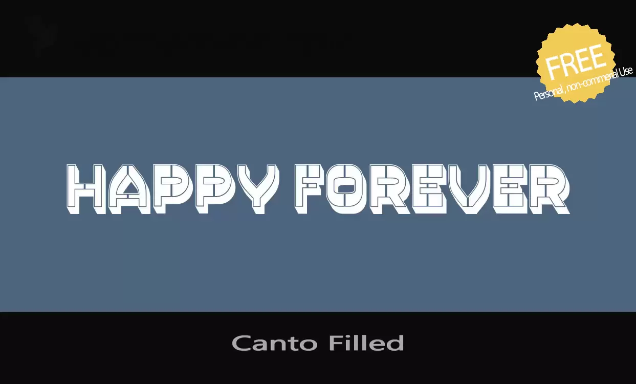 「Canto-Filled」字体效果图